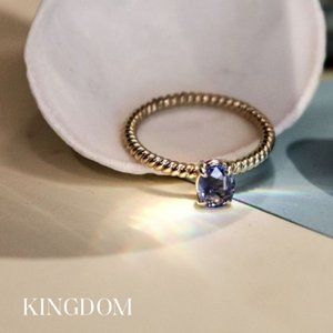 Gentle Blue Sapphire Engagement Ring